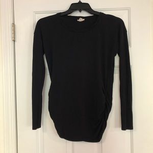 Long Sleeve Maternity Top Black